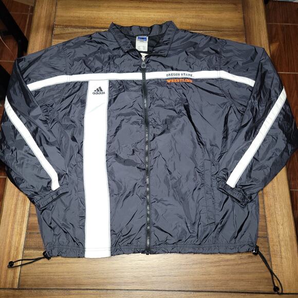 Adidas Full Zip Wind Breaker "Oregon State Beavers Wrestling" - Size XL - Picture 1 of 8